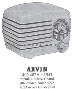 Arvin 402 Ch= RE-55; Arvin, brand of (ID = 1392629) Radio