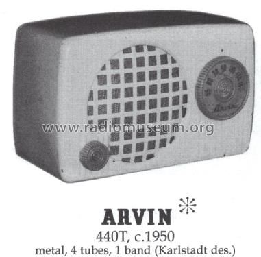 440T Ch= RE-278; Arvin, brand of (ID = 1392643) Radio