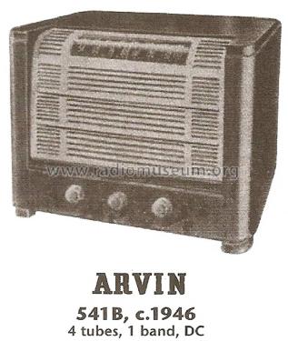 541B ; Arvin, brand of (ID = 1744497) Radio