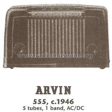 555 Ch= RE-202; Arvin, brand of (ID = 1744503) Radio