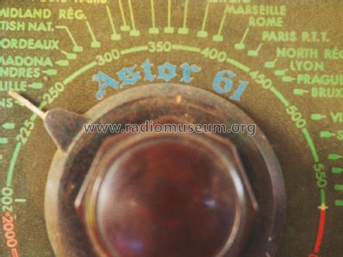 Astor 6 lampes 61; Astor marque (ID = 2780587) Radio