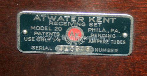 7570 Model 20C, 20 Compact; Atwater Kent Mfg. Co (ID = 232266) Radio