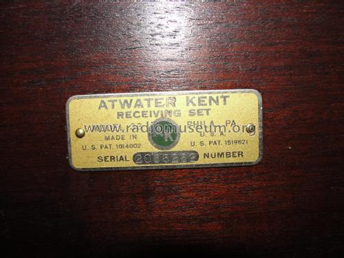 8930 Model 33 table set; Atwater Kent Mfg. Co (ID = 1946644) Radio