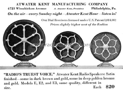 E2 9790; Atwater Kent Mfg. Co (ID = 1337750) Speaker-P