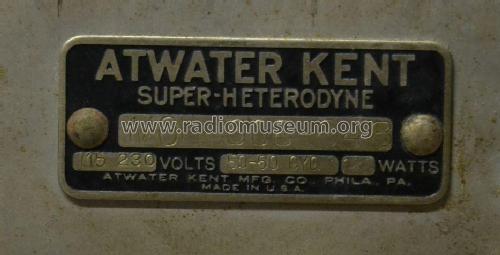 E608; Atwater Kent Mfg. Co (ID = 2089210) Radio