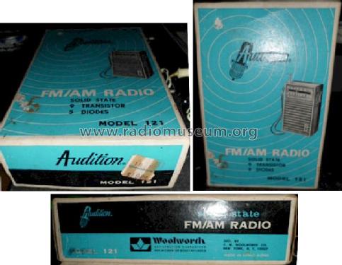 14 Solid State - 9 Transistor AM/FM 121; Audition; label of (ID = 1015268) Radio