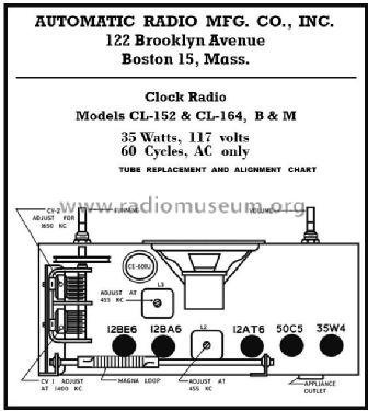CL-152B ; Automatic Radio Mfg. (ID = 2990379) Radio