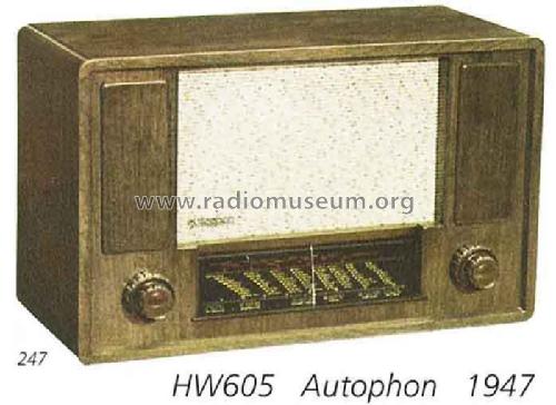 HW605; Autophon AG inkl. (ID = 1387) Radio
