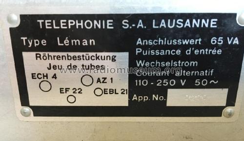 Leman Wechselstrom; Autophon AG inkl. (ID = 2399581) Radio
