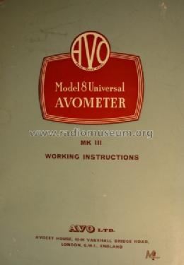 Universal AvoMeter 8 Mk.iii ; AVO Ltd.; London (ID = 139826) Equipment