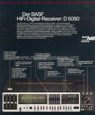HiFi Digital Receiver D 5050; BASF, Badische (ID = 1597348) Radio