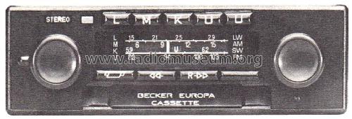Europa Cassette Vollstereo 594; Becker, Max Egon, (ID = 2086551) Car Radio