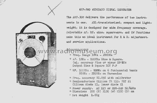 Wide Band Signal Generator ARF-300; Belco, Tokyo (ID = 623119) Equipment