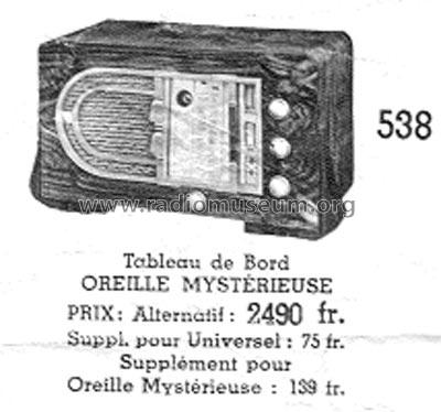 Radiobell 538A ; Bell Telephone Mfg. (ID = 1057819) Radio