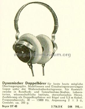 Dynamisches Meßtelefon DT48; Beyer; Berlin, (ID = 1901493) Speaker-P