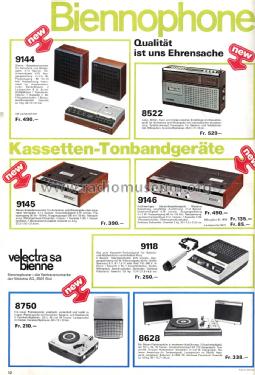 Kassetten- Tonbandgerät 9118; Biennophone; Marke (ID = 1501919) R-Player