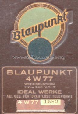 4W77; Blaupunkt Ideal, (ID = 404687) Radio