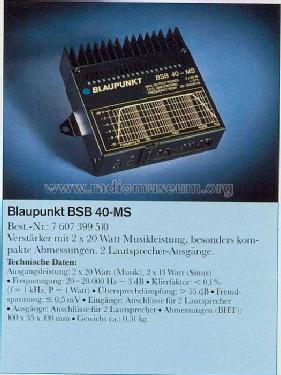Amplifier BSB 40-MS; Blaupunkt Ideal, (ID = 1942815) Ampl/Mixer