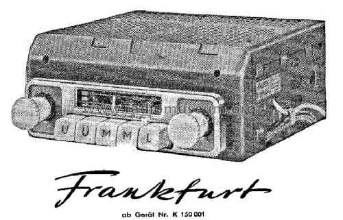 Frankfurt ab K 150001; Blaupunkt Ideal, (ID = 1525630) Car Radio