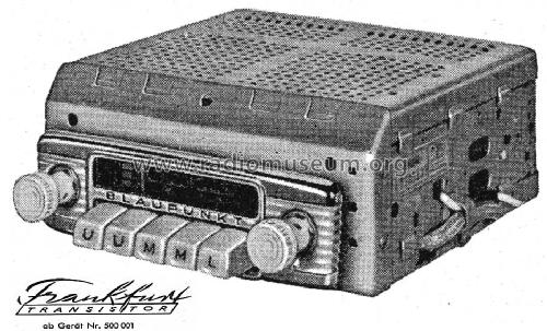 Frankfurt Transistor ab Q 500001; Blaupunkt Ideal, (ID = 688018) Car Radio