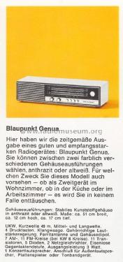 Genua 7.629.220; Blaupunkt Ideal, (ID = 1608458) Radio