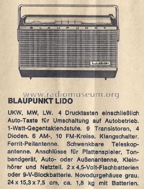 Lido 95.300; Blaupunkt Ideal, (ID = 1396433) Radio