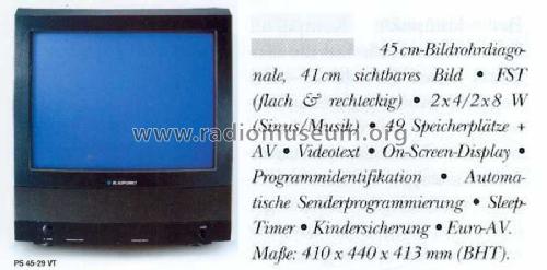 PS 45-29 VT; Blaupunkt Ideal, (ID = 1949456) Televisión