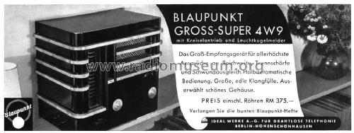 4W9; Blaupunkt Ideal, (ID = 2810425) Radio