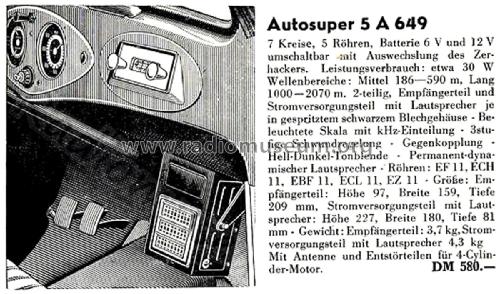 5A649; Blaupunkt Ideal, (ID = 2475852) Car Radio