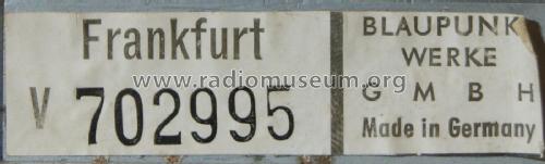 Frankfurt ab V 580001; Blaupunkt Ideal, (ID = 2698889) Car Radio