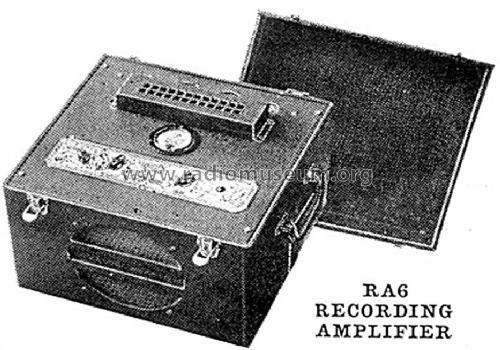 Recording Amplifier RA 6; Bogen -Presto, David (ID = 1409176) Ampl/Mixer