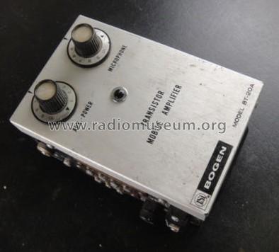 Transistor Mobile Amplifier BT-20A; Bogen -Presto, David (ID = 1695047) Ampl/Mixer