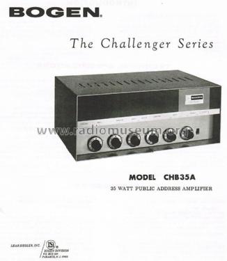 CHB 35A Series K-77; Challenger Amplifier (ID = 1688187) Ampl/Mixer