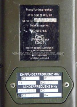 Handfunksprecher HFG 160 IV 0,5/20; Bosch; Deutschland (ID = 1136924) Commercial TRX