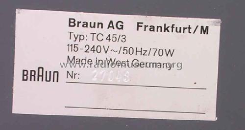 Audio 2/3 Ch= TC45/3; Braun; Frankfurt (ID = 797409) Radio