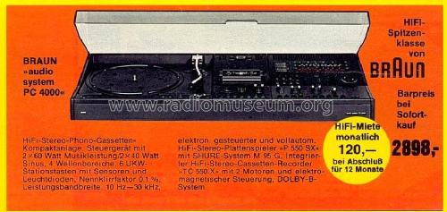 Audio-System PC4000; Braun; Frankfurt (ID = 1762842) Radio