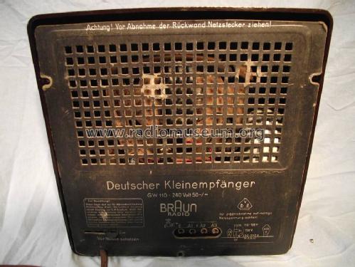 Deutscher Kleinempfänger DKE Sparmodell ohne Entbrummer; Braun; Frankfurt (ID = 1546943) Radio