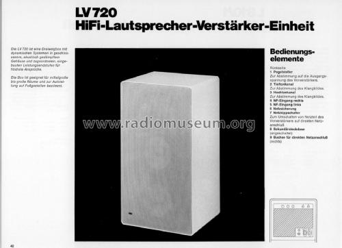 HiFi-Lautsprecher-Verstärker LV720; Braun; Frankfurt (ID = 1881665) Speaker-P