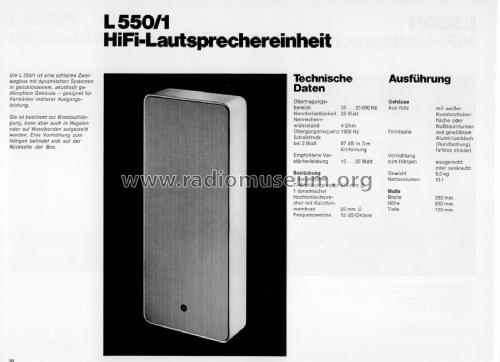 HiFi-Lautsprechereinheit L 550/1; Braun; Frankfurt (ID = 1881615) Parlante
