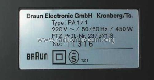 PA1/1; Braun; Frankfurt (ID = 1310271) Ampl/Mixer