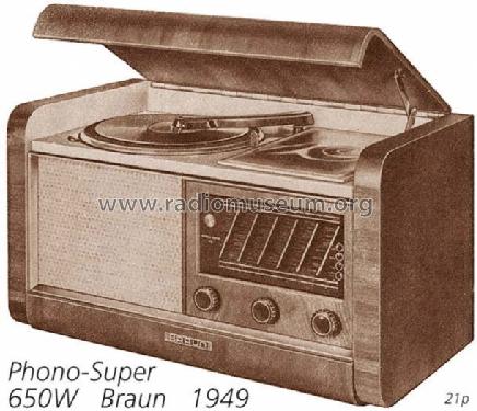 Phono-Super 650W; Braun; Frankfurt (ID = 707790) Radio