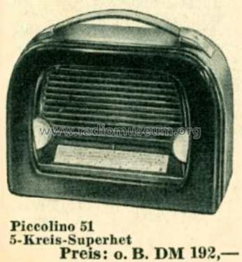 Piccolino P 51; Braun; Frankfurt (ID = 515481) Radio