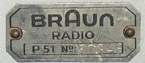 Piccolino P 51; Braun; Frankfurt (ID = 716476) Radio