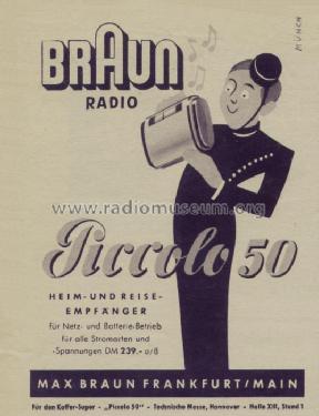 Piccolo 50; Braun; Frankfurt (ID = 449206) Radio