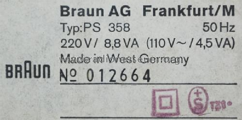 PS358; Braun; Frankfurt (ID = 1244376) R-Player