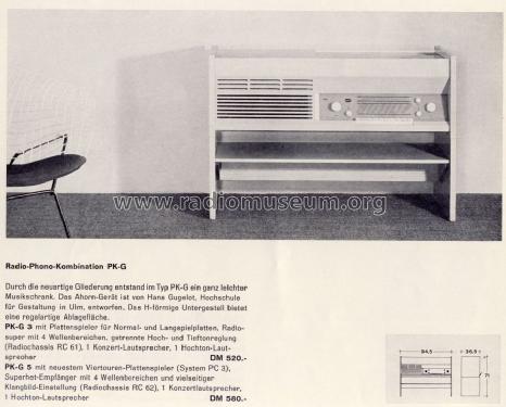 Radio-Phono-Kombination PK-G5 Ch= RC62; Braun; Frankfurt (ID = 1280511) Radio