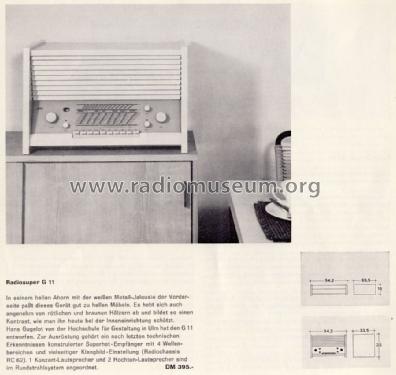 Super G11/62 Ch= RC62; Braun; Frankfurt (ID = 1280514) Radio