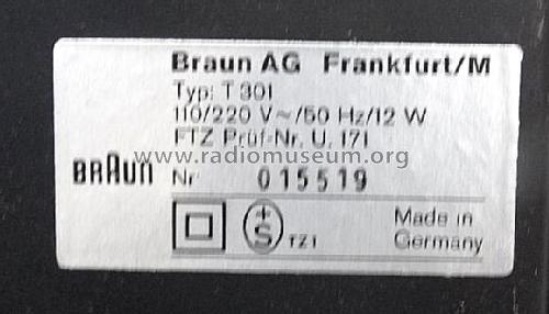 T301; Braun; Frankfurt (ID = 2371669) Radio