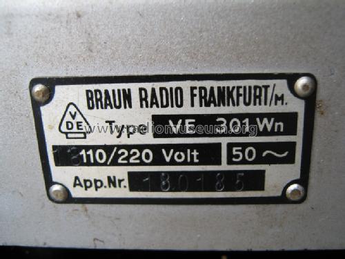 Volksempfänger VE301Wn; Braun; Frankfurt (ID = 1629788) Radio