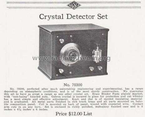 Crystal Detector Set No. 70300; Briggs & Stratton; (ID = 1306898) Crystal